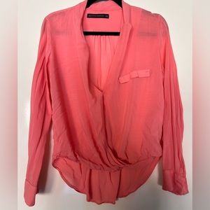 Drape front blouse